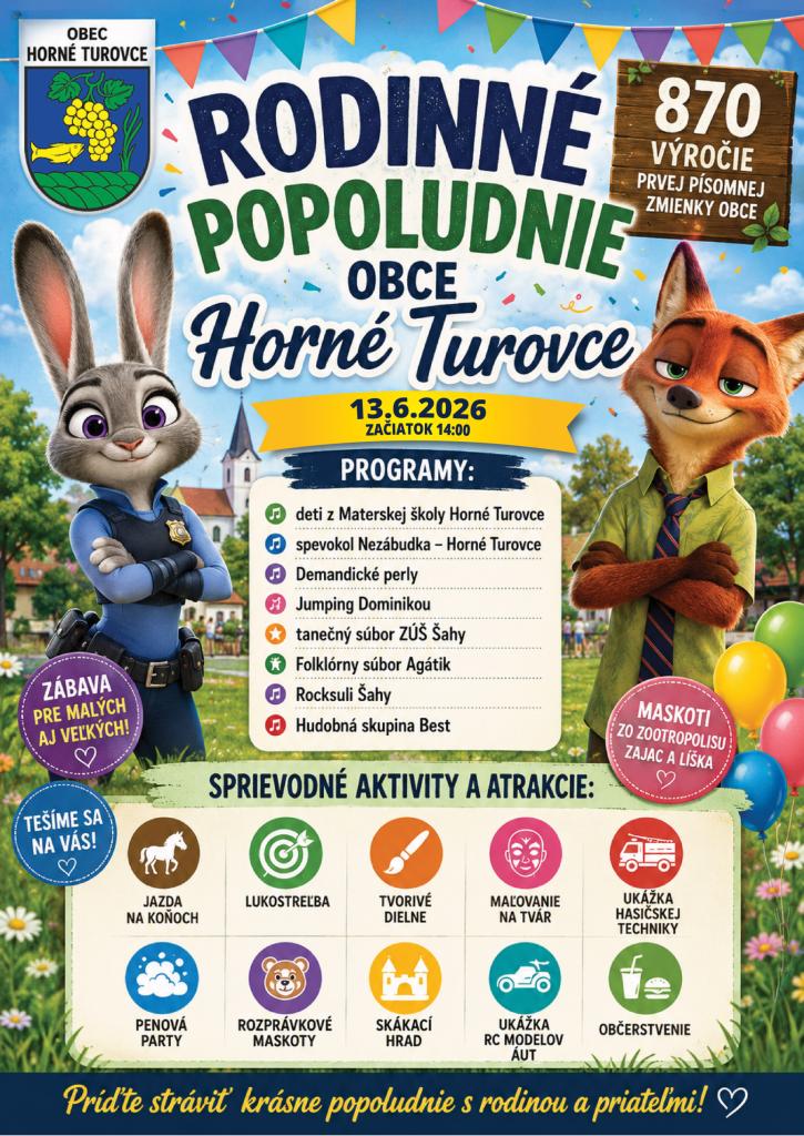 Rodinné popoludnie v&nbsp;Horných Turovciach